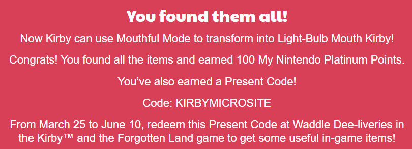 All Present Codes in Kirby and the Forgotten Land: How to redeem