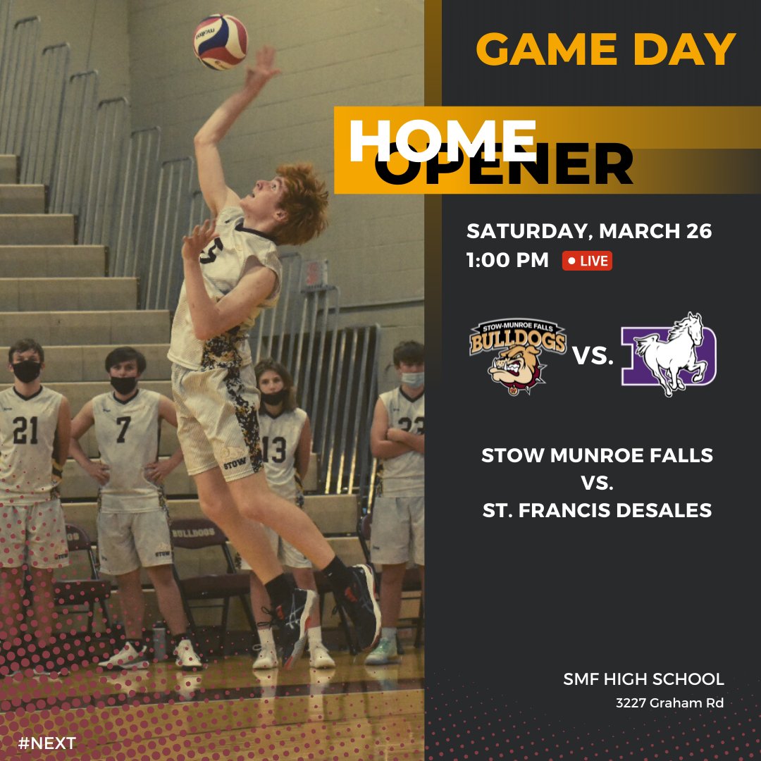 stow_mvb's tweet photo. The 2022 season officially starts tomorrow against St Francis DeSales at Home! Come support your Bulldogs!

Saturday, March 26 @ 1:00pm

#StowStrong #BulldogPride https://t.co/VHqiNtZGF9
