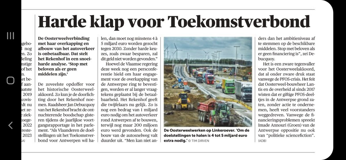 Grootouders_vKB's tweet photo. Het #Rekenhof berekende
 "Er is 1 miljard nodig om het autoverkeer rond #Anwerpen af te bouwen"
⬇️
Maw alleen met méér budget voor #delijn kan het #OpenbaarVervoer een flexibel en comfortabel alternatief voor de #auto vormen in Antwerpen.
#modalshift
#routeplan2030 https://t.co/CNy5KMiuPh