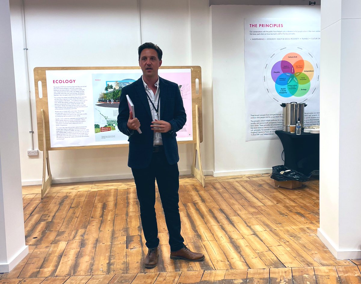 ProfLesleyHaig's tweet photo. Great to see the inspiring and visionary work to generate citizen-led core values and help us all reimagine the future across BCP high streets! Congrats to all involved π π @feria_urbanism @BCPFutureLab #bcpfuturelab @BCPCouncil @PhilBroadhead @AECCUniversityC https://t.co/Gl7pbBwRgC