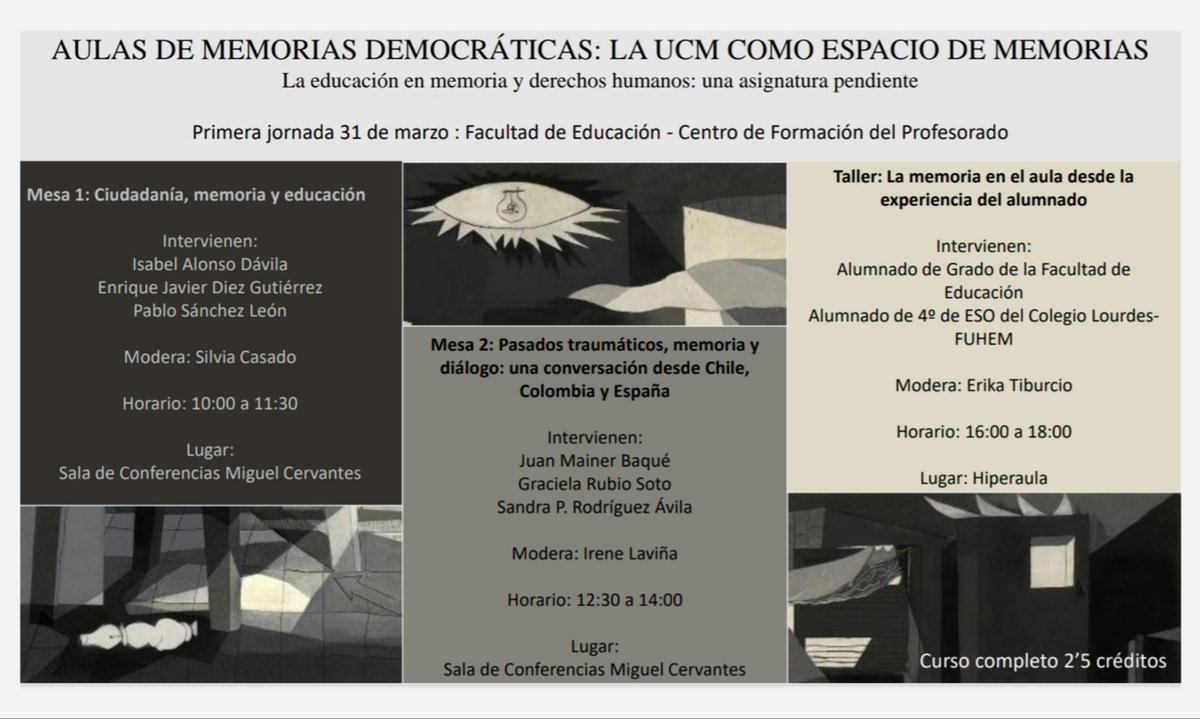 🔈PRIMERA JORNADA🔈
EDUCACIÓN EN MEMORIA
¿A qué esperas para inscribirte?