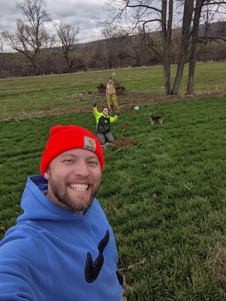 TylerAGroh's tweet photo. Resin lysimeters, dogs, and ice cream. Just another fun filled morning in the #GrohLab. https://t.co/IW8PadQwa8