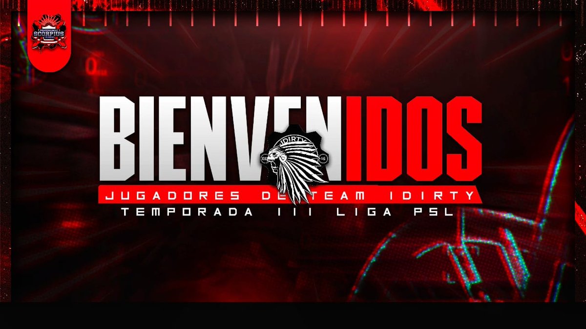 Liga PSL (@ligapsl) on Twitter photo Damos a conocer a un Gran Equipo que estará participando en nuestra temporada el estará listo para sumergirse a una gran experiencia.
Bienvenido
Team iDirty
Twitter: <a href="/TeamiDirty/">Team iDirty</a>
Facebook: Team iDirty
3 Temporada Professional Scorpius League Damos a conocer a un Gran Equipo que estará participando en nuestra temporada el estará listo para sumergirse a una gran experiencia.
Bienvenido
Team iDirty
Twitter: <a href="/TeamiDirty/">Team iDirty</a>
Facebook: Team iDirty
3 Temporada Professional Scorpius League