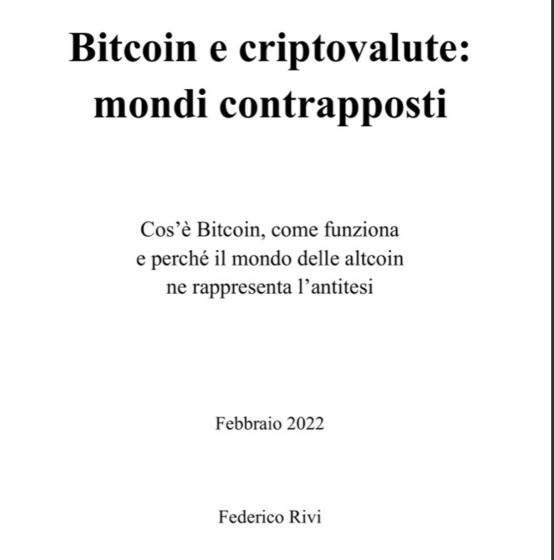 federico_rivi's tweet photo. Anche #GenieProtocol ha dimostrato la bontร del mondo cripto.
Comparare #Bitcoin e criptovalute รจ come dire che acqua e fuoco sono simili. Sono letteralmente uno lโantitesi dellโaltro. Prima lo capirete, meno male vi farete.
Ne ho scritto qui: https://t.co/UMM4XLd43C https://t.co/7OAoMfvbFC