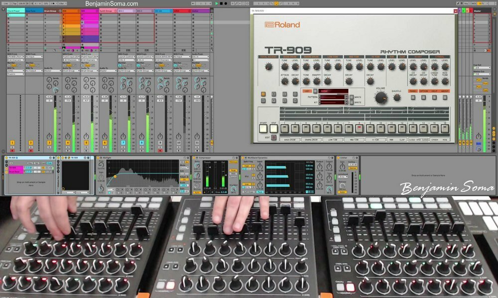 benjsoma's tweet photo. Live Now: ReBirth Improv #abletonlive #ableton #maxforlive #musicproduction #musicproducer #dj #acidhouse #acidtrance #trance #techno #tb303 #edm #dnb Join me: https://t.co/TRMQEItulY https://t.co/i3c2SfNura https://t.co/u7s1TXBOh2