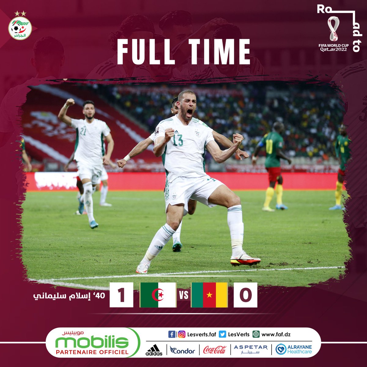 LesVerts's tweet photo. 𝙁𝙪𝙡𝙡 𝙩𝙞𝙢𝙚 ⏱
#LesVerts #teamdz #123vivalAlgérie #LesFennecs #WorldCupQatar2022✊🇩🇿 https://t.co/5RcLambtaD