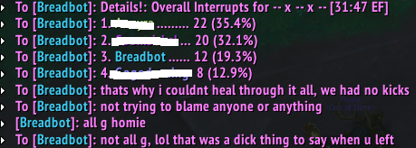 Cels_tv's tweet photo. Just failed a 19 ToP by like 4 minutes, and at the end of the key this mage tells me "not to blame the healer or anything but it felt rocky the entire time". So I linked him the kicks, cause it's ToP. Imagine blaming someone for a failing with 12 kicks all dungeon. #warcraft https://t.co/EUYvdnMgui