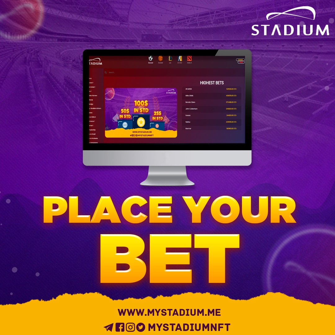 MyStadiumNFT's tweet photo. Come place your bets on the best platform in the world! https://t.co/SXa9PSKifP