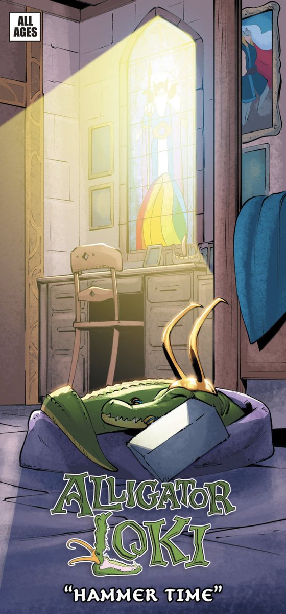 Brand new Alligator Loki is out today on Marvel Unlimited!!

You'll never be able to convince me that this little guy isn't a weird little cat. I mean, look at him.

Catch issue #2 with art by @RobotJQ, colors by <a href="/PeteColors/">Pete Pantazis</a>, script by me! 🐊