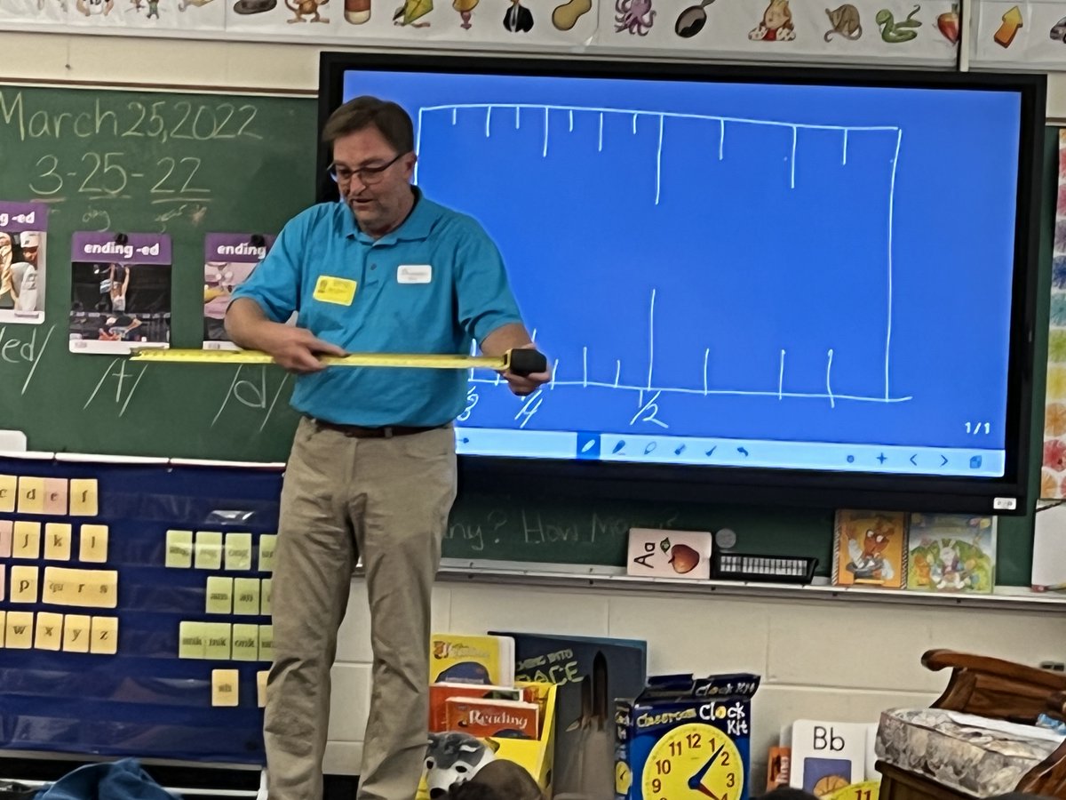 Thank you to Mr. Kilgore from our Business Partner J.A. Standridge Construction for presenting your tape measure lesson today to our students! They connected their learning to the real world thanks to you!!!