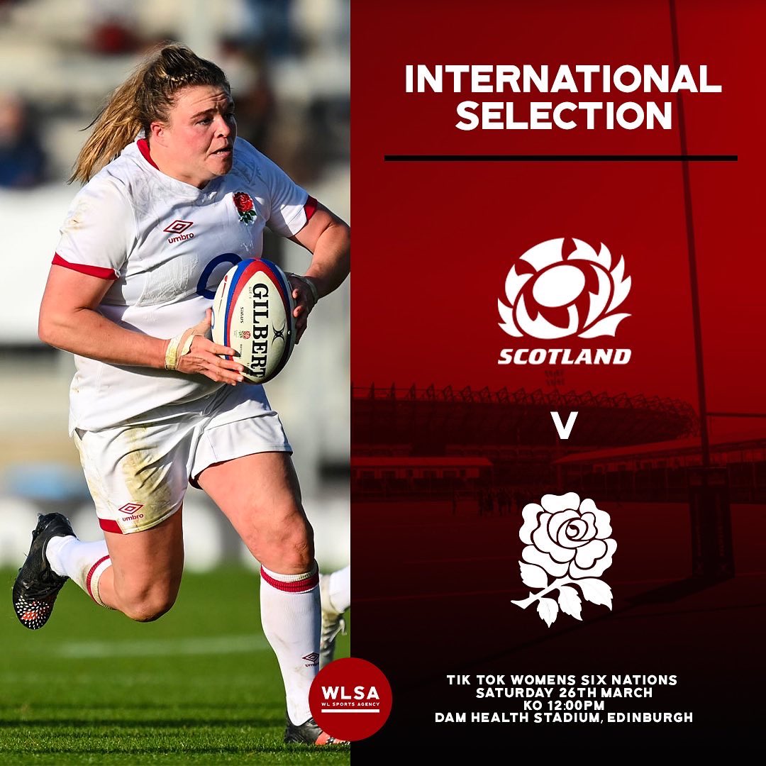 All the best to <a href="/SarahLily2468/">Sarah Bern</a> &amp; the <a href="/EnglandRugby/">England Rugby</a> #RedRoses as they take on <a href="/Scotlandteam/">Scottish Rugby</a> in the opening round of the <a href="/Womens6Nations/">Guinness Women's Six Nations</a> tomorrow! Catch the game live on BBC 2 at 12pm 🌹🏴󠁧󠁢󠁥󠁮󠁧󠁿🔴 #WeAreWLSA