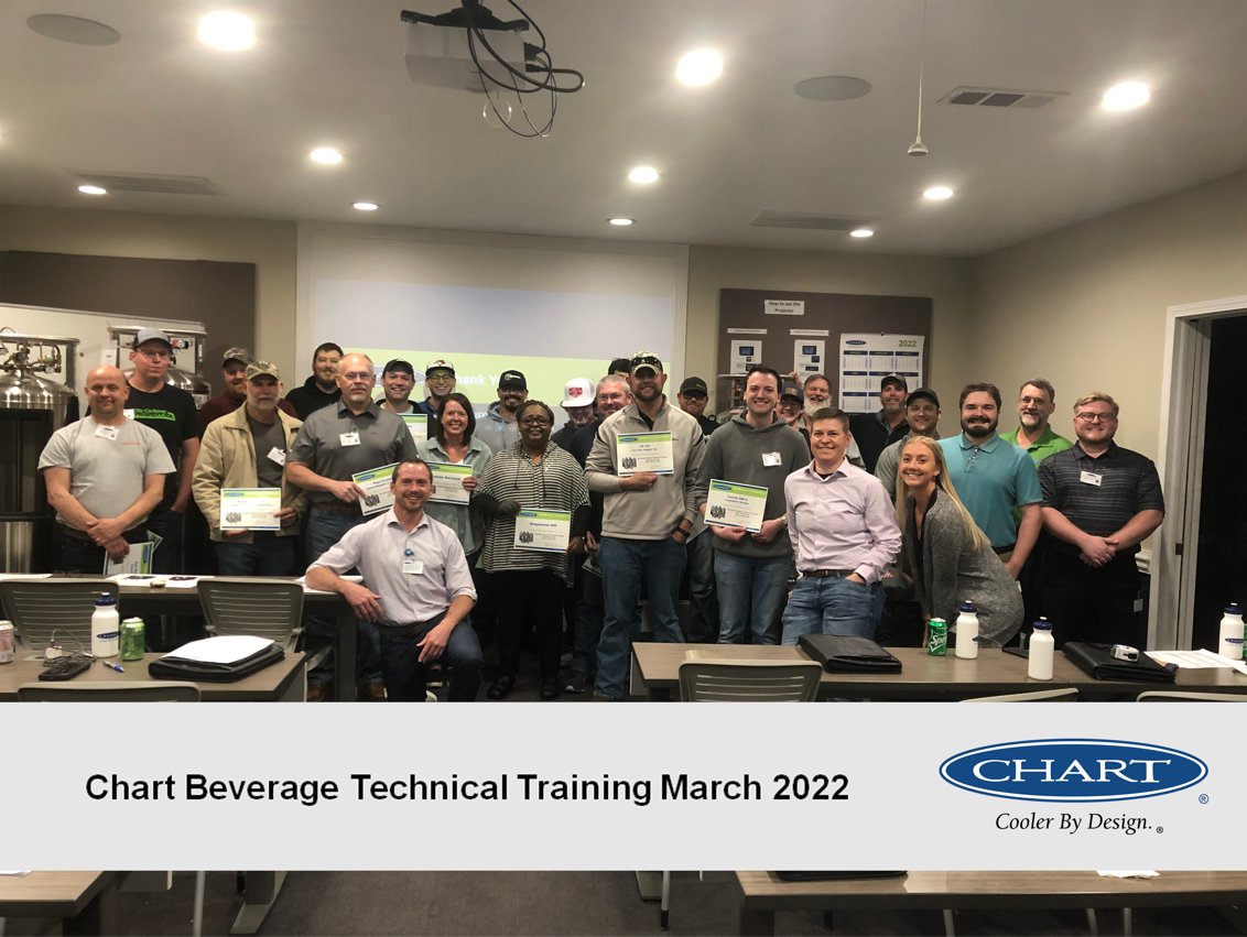 ChartInd's tweet image. This week, we completed our in-person Chart beverage technical training in our plant at Ball Ground, Georgia! To learn more about upcoming trainings, please reach out to your Chart account representative or visit: gtls.io/3Nmp1SZ

#BeverageTraining #BulkCO2Training