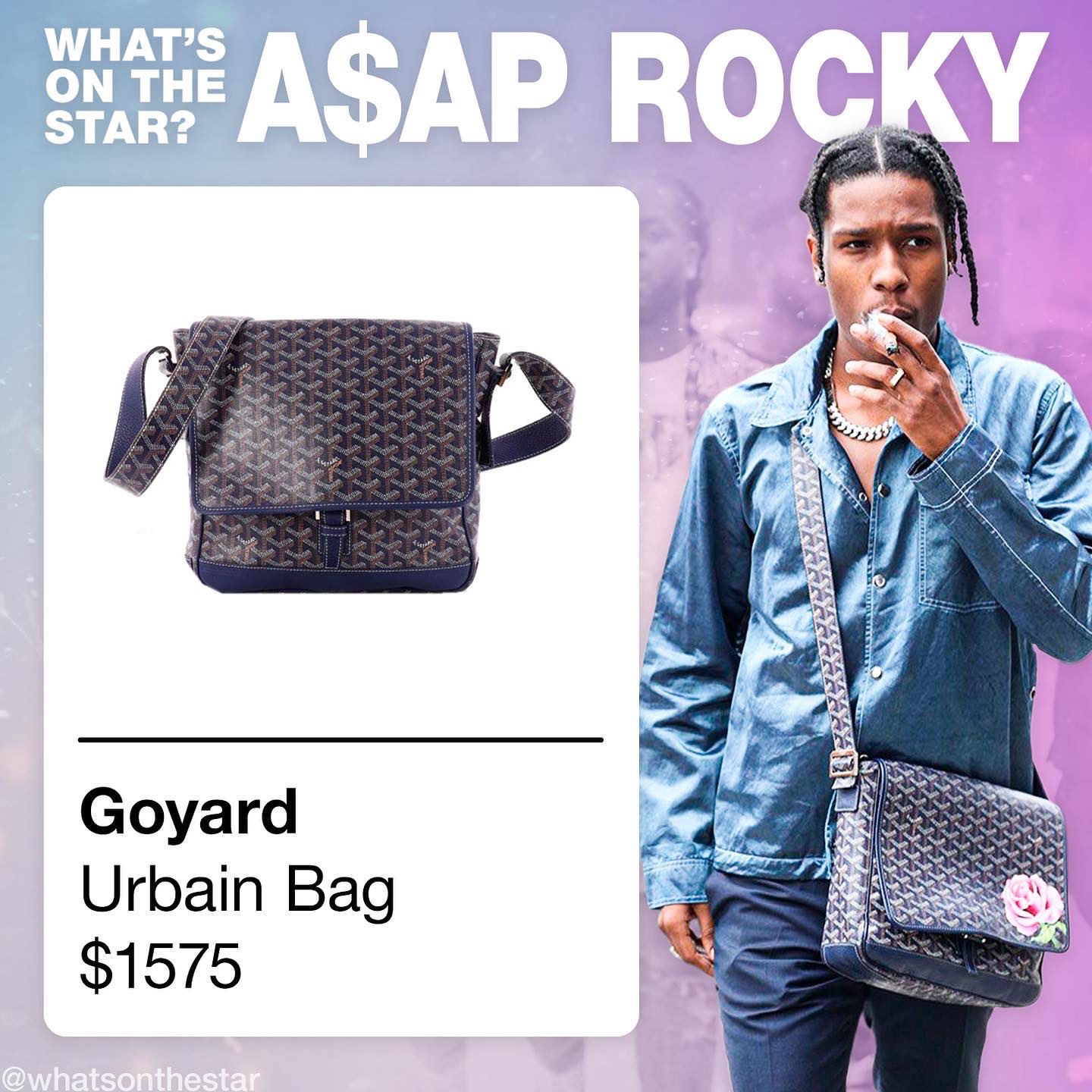 Asap rocky goyard bag hotsell