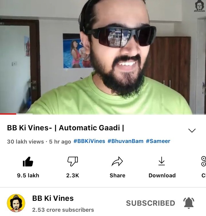 aadarshdixit2's tweet photo. So glad to see old style video after an year. The bang we needed. Missed bancho there though..🤣 Nicely executed BB. @Bhuvan_Bam #AutomaticGaadi https://t.co/PNUzJpsJGS