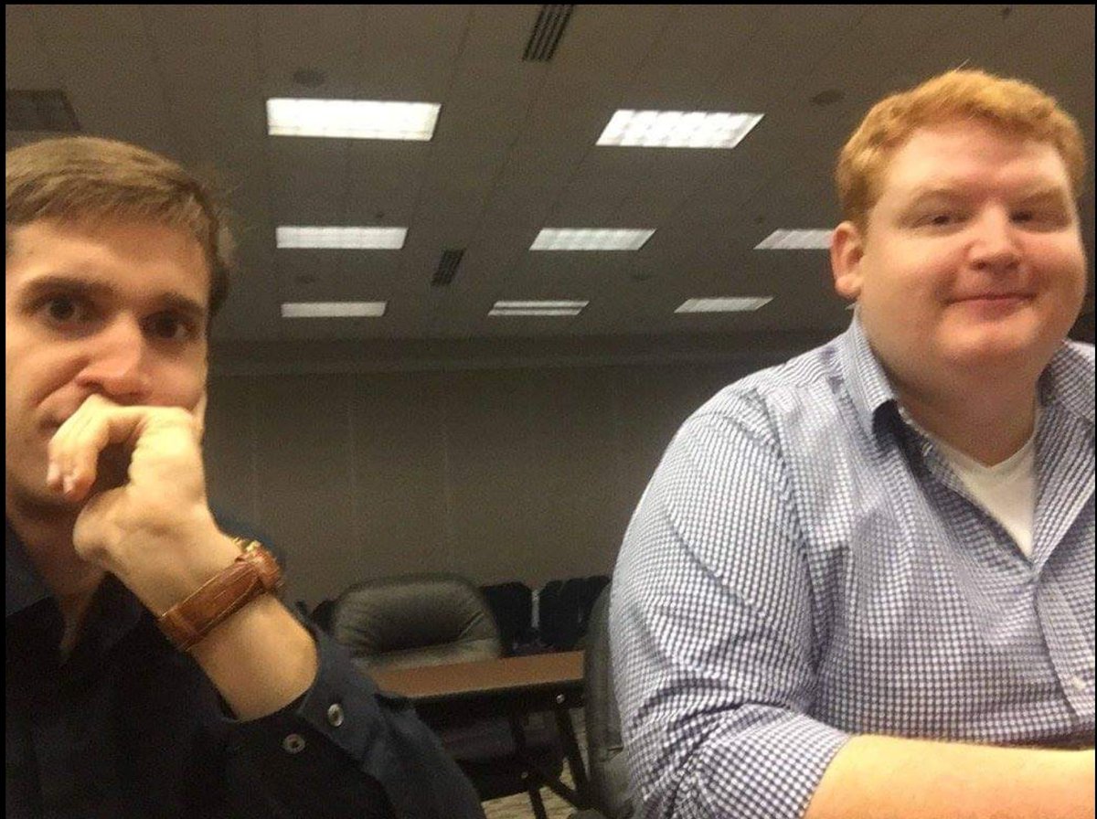 DrewTripp's tweet photo. @BrodieHart @ABCNews4 Lots of water under the bridge since this was taken. If those kids only knew what the future held. You've been a great asset to our newsroom, and a credit to this profession. And a terrific person, as well. All the best, Brodie. https://t.co/MPx2c8TkiN