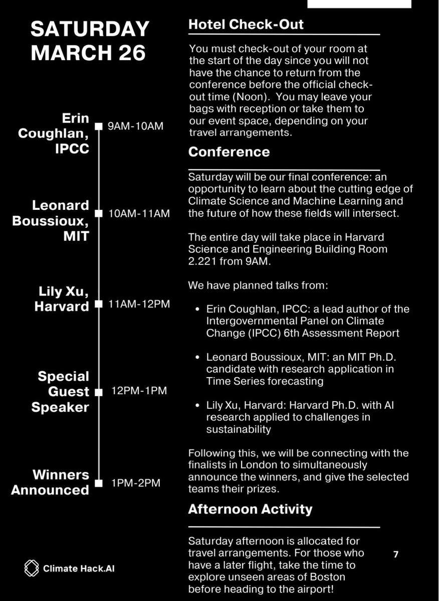 Tomorrow I'm excited to join the Climate Hack Finals, the culmination of a two-month competition between students across 25 universities!

Particularly thrilled to be speaking alongside good friend and fellow nature lover <a href="/leo_bix/">Léonard Boussioux</a> 🐦🌳

The challenge: climatehack.ai