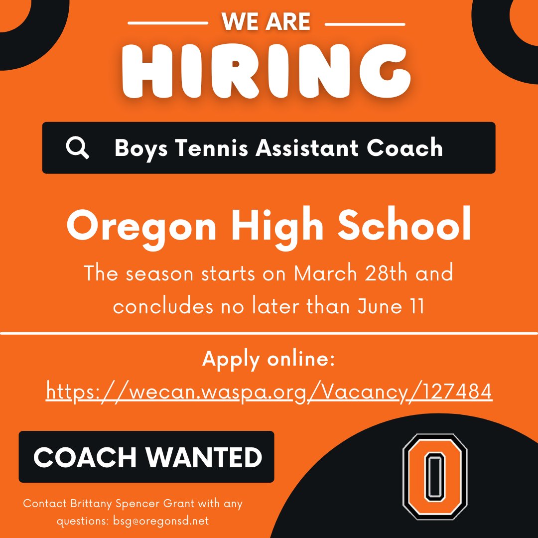 bjsspencer's tweet photo. Friends - please spread the word as I'm still looking for an Assistant Boys Tennis Coach for the spring season.  The boys start Monday (3/28).  Reach out with any questions I can help answer!

https://t.co/VUGHn5tyOq https://t.co/gEW2Lz2EkI