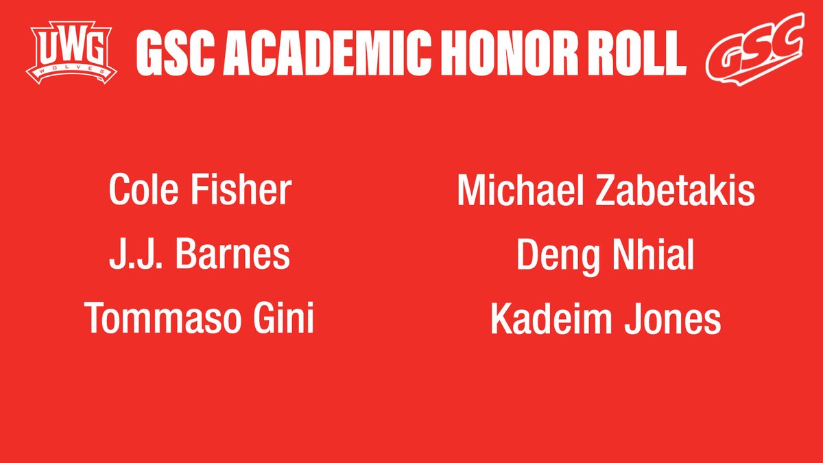 Congrats to our guys who were named to the <a href="/GulfSouth/">Gulf South Conference</a> Academic Honor Roll!

#WeRunTogether