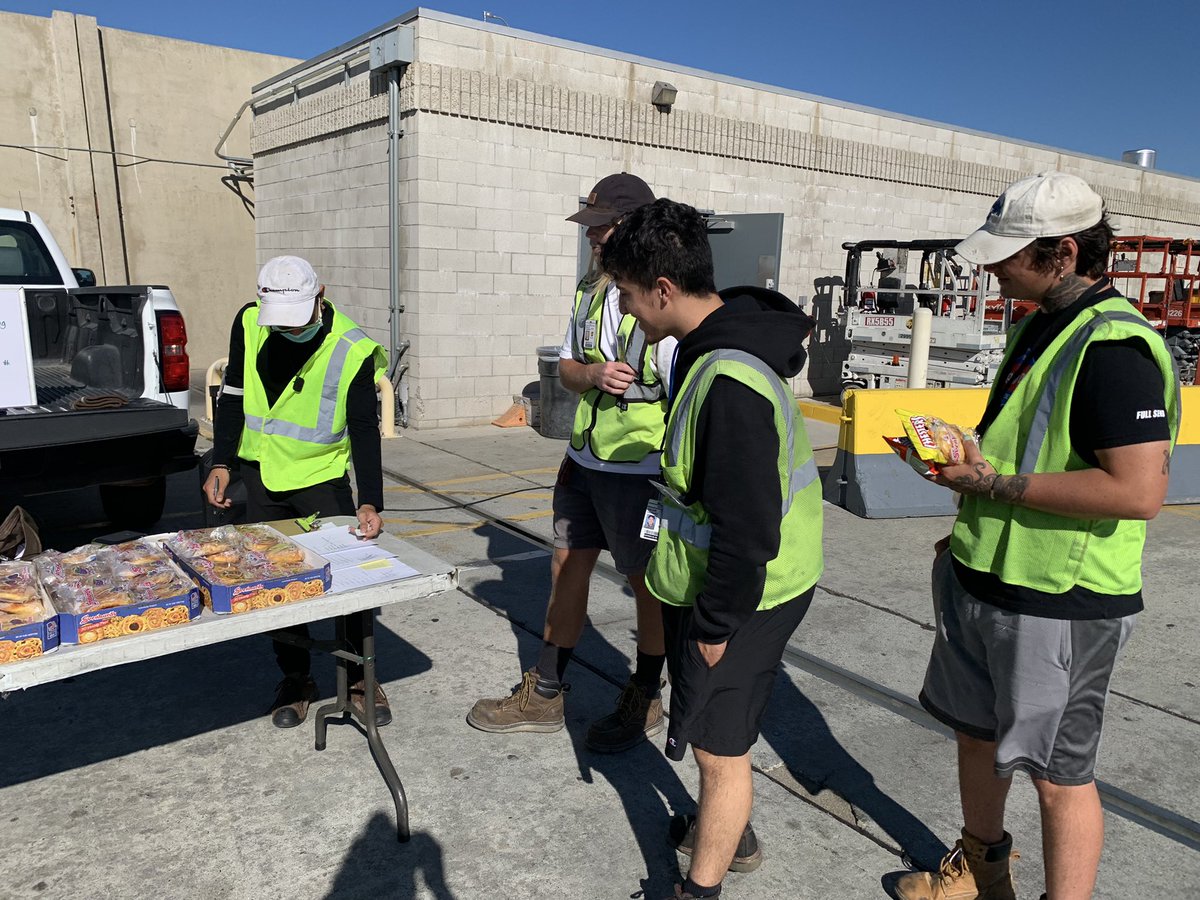 These hardworking young men are lining up to test their knowledge on the five keys to slips and falls, lifting and lowering, and yard control and you know what? They all got the answers correct! Incredibly proud of our employees!