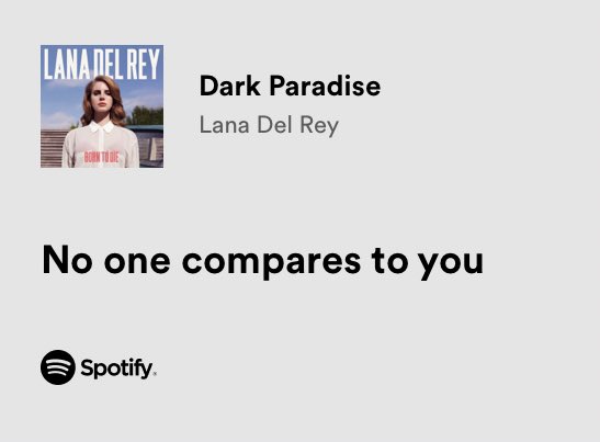 Lana del Rey Dark Paradise Lyrics 