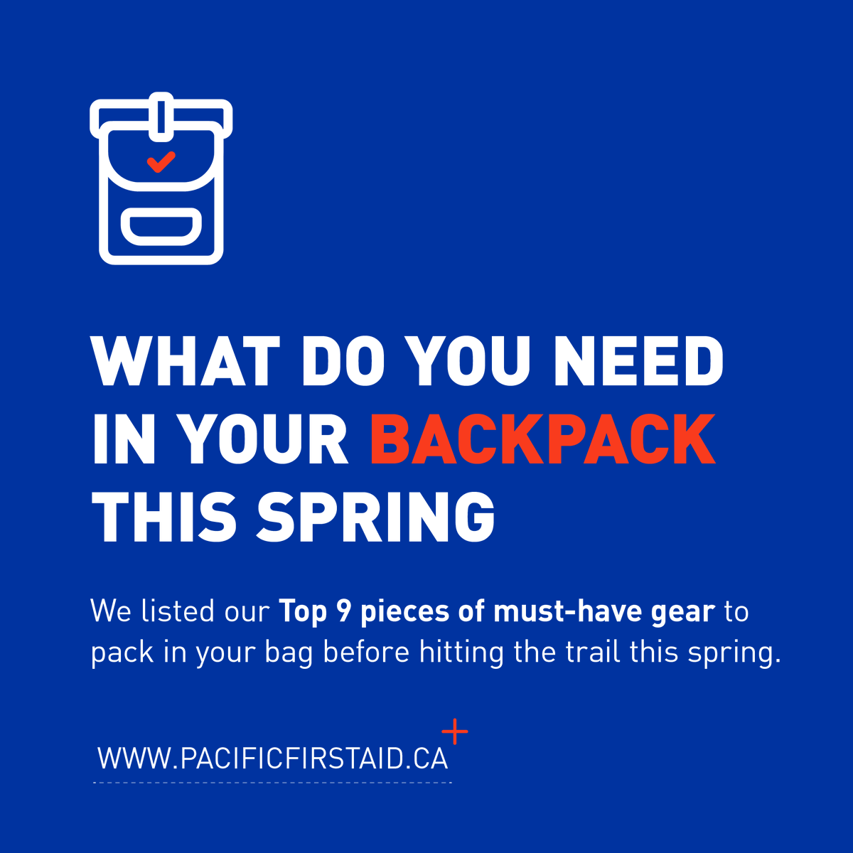 PacificFirstAid's tweet photo. We made a list of our Top 3 favourite pieces of must-have outdoor gear to pack in your trusty backpack when out adventuring!

• Emergency Foil Blanket
• Emergency Purified Drinking Water
• Instant Cold Pack

You can shop all these products online at https://t.co/2pn4to1ue4 https://t.co/tqFKt2o2wD