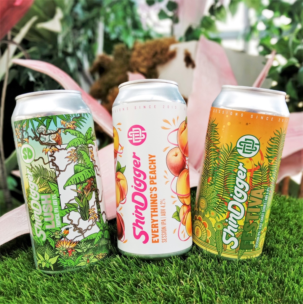Fresh in from @shindiggerbeer

Fantastically fruity refreshment for sunshine suppin'

Lush Tropical IPA 5%

Everything's Peachy Session IPA 4.2%

Festiva Session IPA East Coast Series 4.4%