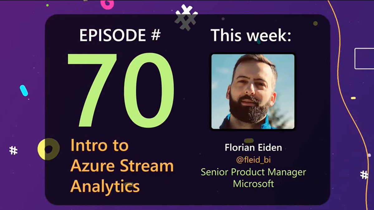 AzureDevOps's tweet photo. Today on #AzureFunBytes Episode - Intro to @Azure Stream Analytics with @fleid_bi. In this episode, we get:
- an intro to Azure Stream Analytics
- stream processing
- the canonical real-time data pipeline
...and more: https://t.co/AKBGS8IXhr https://t.co/fm0lsVOxJ1