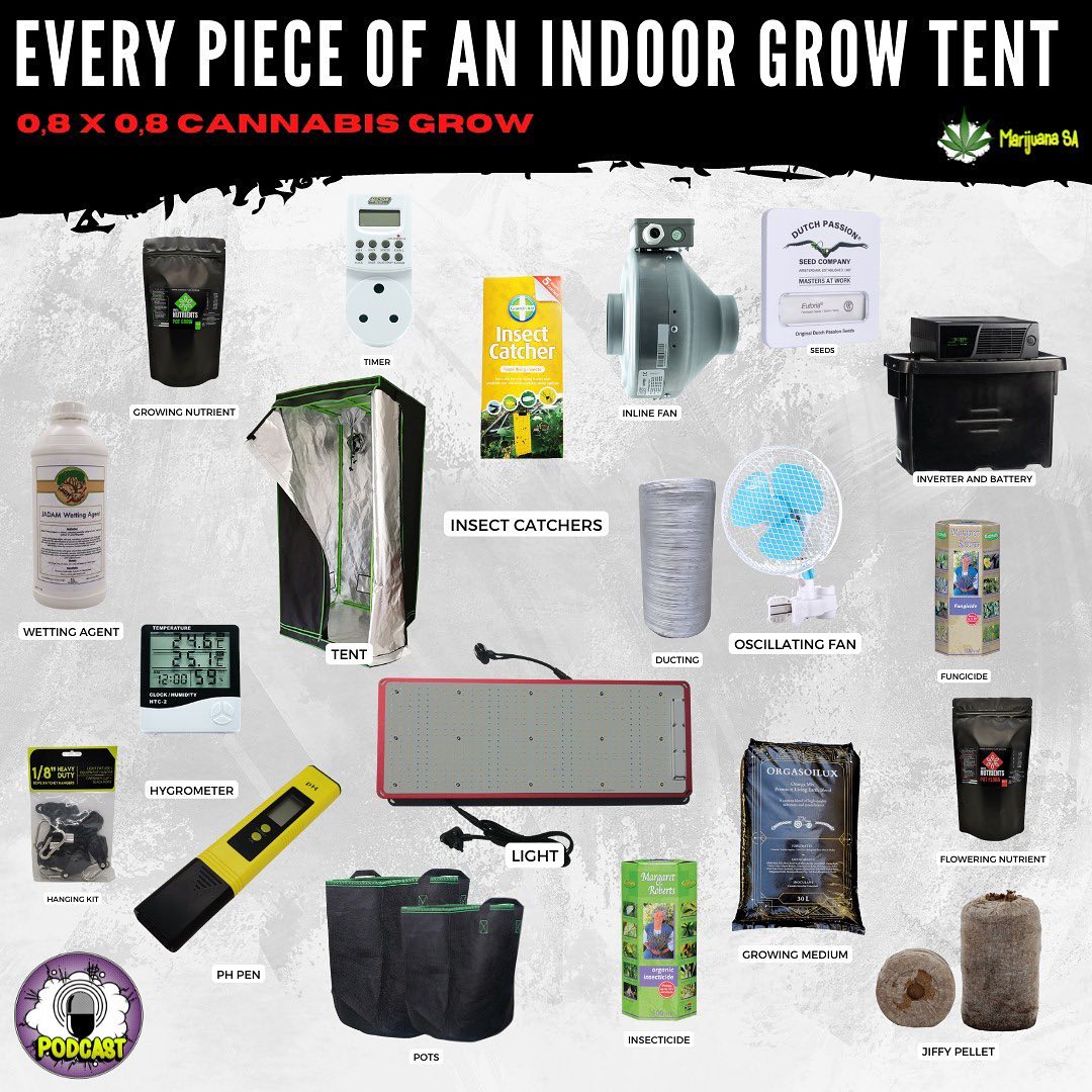 0,8m x 0,8m Grow Tent Components (Complete Setup)

Growing in a grow tent is a great place to start for many beginners. But what exactly do you need in a grow tent. 

What components are growing essentials vs products that are a maybe. In this weeks