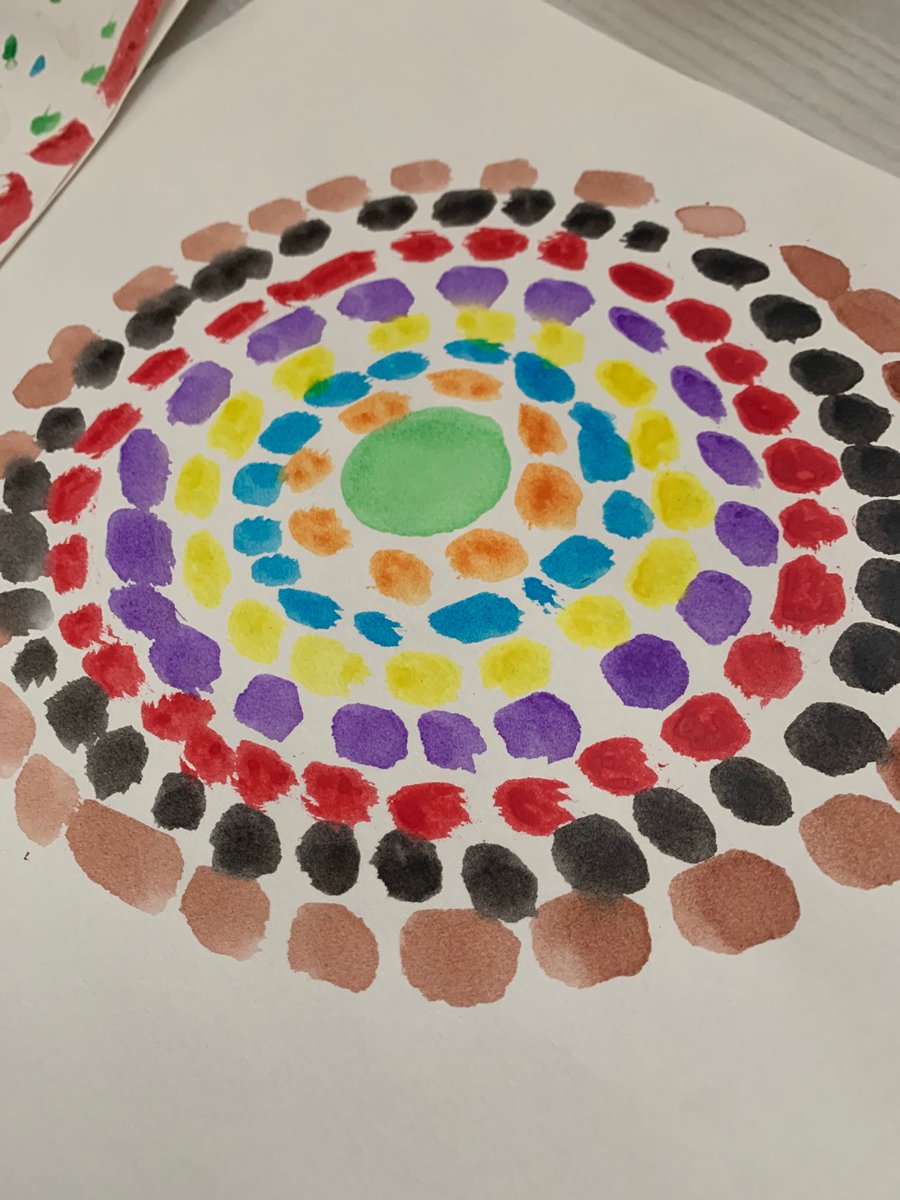 Some recreations of work from Alma Thomas in third grade art. <a href="/ELeducation/">EL Education</a>