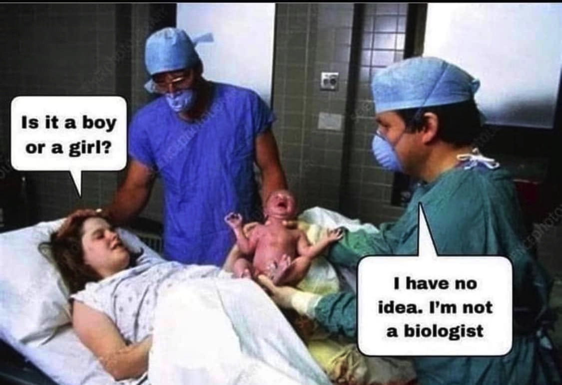 Old_Red_One's tweet photo. #WhatIsAWoman #SCOTUSConfirmation 
My Wife can bear children, so I think she's a woman. Since I impregnated her, I think I'm a man.  However, My golf game is not up to PGA standards.  If I now believe I am a woman, I can compete with biological women &amp; have a chance of winning! https://t.co/oQZWv7BGSI