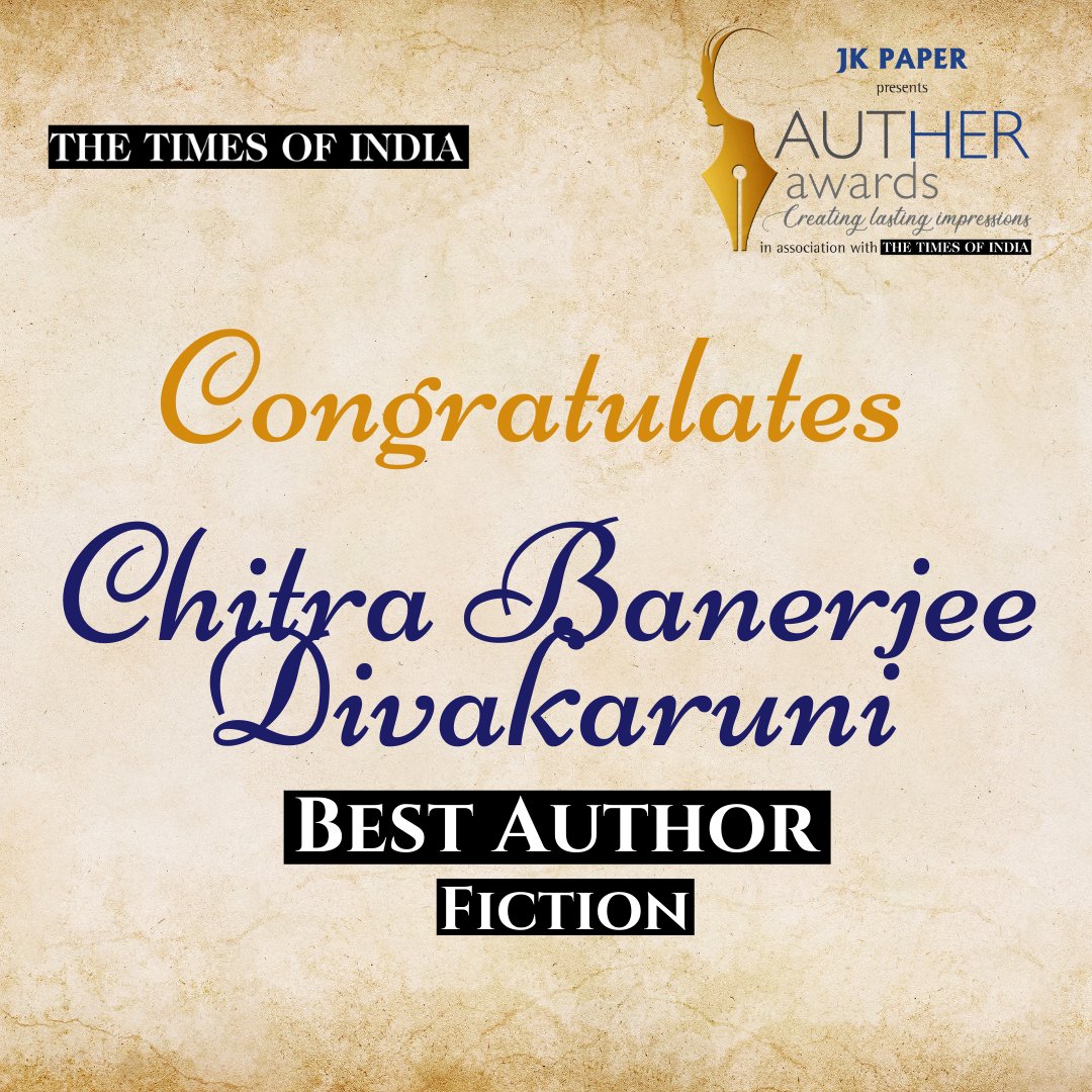 TOI_Books's tweet photo. We congratulate @cdivakaruni for winning the @AutherAwards in the fiction category for her latest book 'The Last Queen'
Watch the LIVE coverage of the #WomenAutherAwards here:
https://t.co/M8F28QNuyq
@VinitaNangia #TheLastQueen https://t.co/GX10GJSc4O