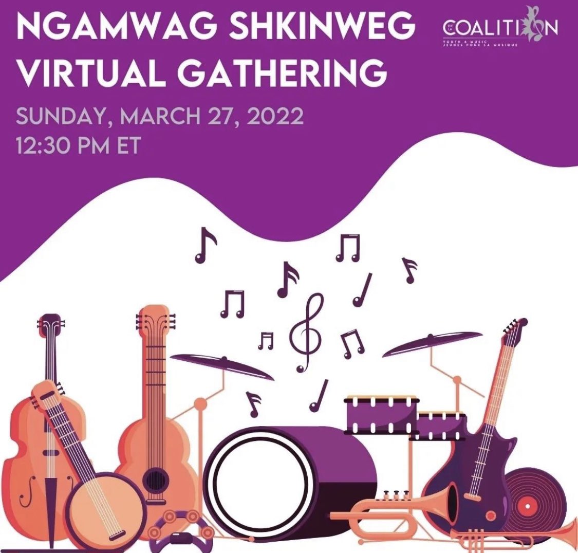 Our #Indigenous music workshop is led by Indigenous youth for Indigenous youth.  

Sunday! 
bit.ly/3wcURLY