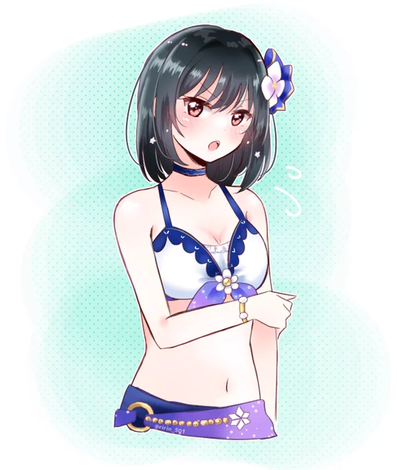 水着を描く練習の犠牲となったしお子 