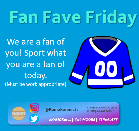 KAMOkonnects's tweet photo. Hop on social and show us what you're repping today for #FanFaveFriday
#EngagementWeek
#winMOORE
#lifeatATT
@AlyssaMoore_12 @theJoshRHarris @Woody0709 @tj5889 @chrisjamke @KattiaS_Ramirez https://t.co/CDSSr7v72n