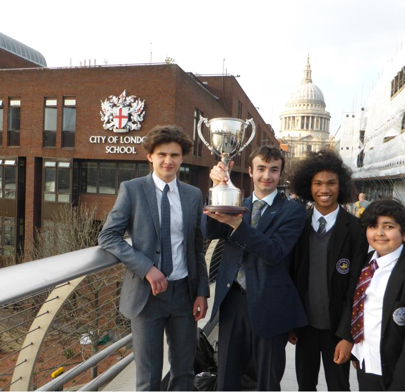 saintolaves's tweet photo. Congratulations to Shaurya  (Y9), Ben (Y11), Eduardo (Y12) and Velian (Y13) who won the Hans Woyda Maths Competition beating St. Paul's School in the final on Wednesday. Thank you also to Daniel (Year 12) who participated in the initial rounds. https://t.co/9wL3SWBWNU