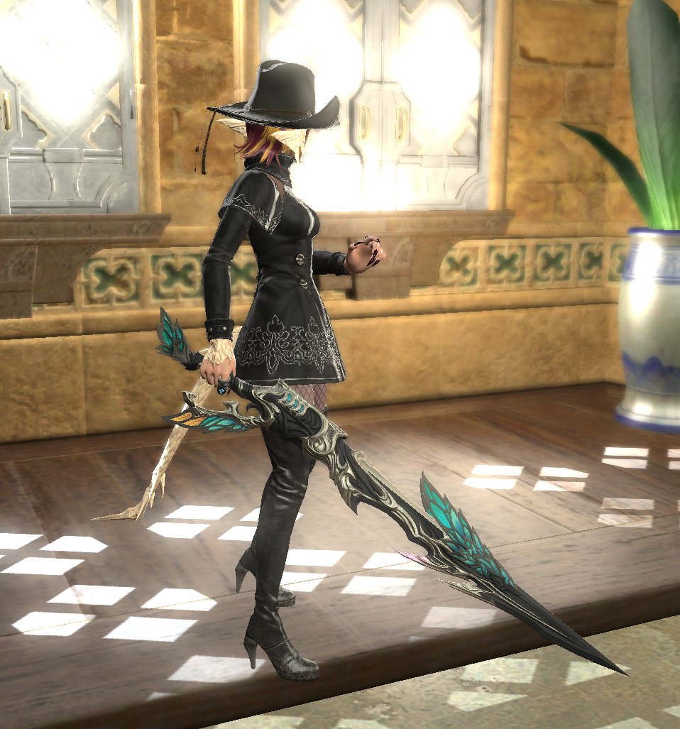 Obscuradarlin's tweet photo. Run some of the neir raids last night, and I got this new dress for tank, I didnt think the hat was going to mesh well, but its a vibe with the King's Manatrigger on GNB :D
#FFXIV #ffxivglamour #ffxivgunbreaker #ffxivdragongirl
#ffxivaura #tanksofffxiv #ffxivtank https://t.co/9HlAh4GYAG