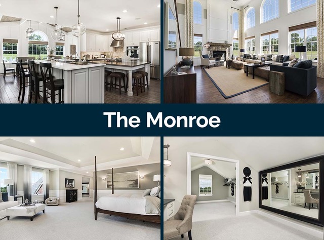 HallmarkHomesGr's tweet photo. With an expansive kitchen, two-story family room, opulent master bedroom and more, The Monroe is perfect for those who want plenty of elegant living space. Take a 3D tour to view all this home design has to offer: https://t.co/n3uMyzYnLL https://t.co/k5We3XYAOY