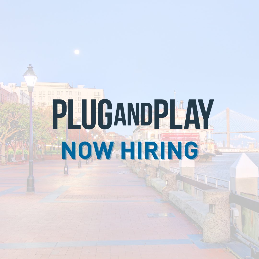creativecoast's tweet photo. @PlugandPlayTC  is hiring for two positions in Savannah: a Corporate Partnerships Associate and a Program Associate/Manager. Learn more at https://t.co/oPJngZ07Cc https://t.co/fcFFxYcDD5