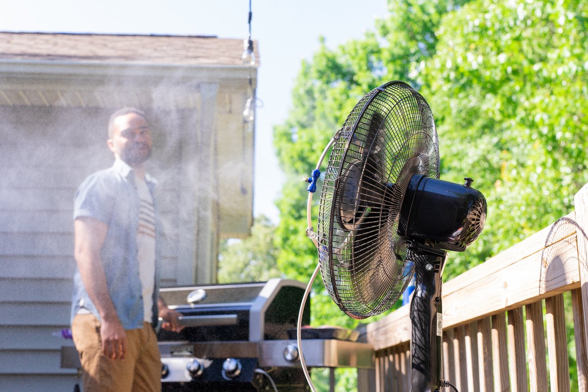 That’s right—Lowe’s fan favorite is back! 💦🧊Chillaxin' all day long starts with Project Source’s convenient, clip-and-cool Fan Conversion Kit!

#misting #mistingatlowes #projectsource #lowes #homeimprovement #diy #outdoor #outdoorliving #outdoorspace #lawn #quickattach #easyuse
