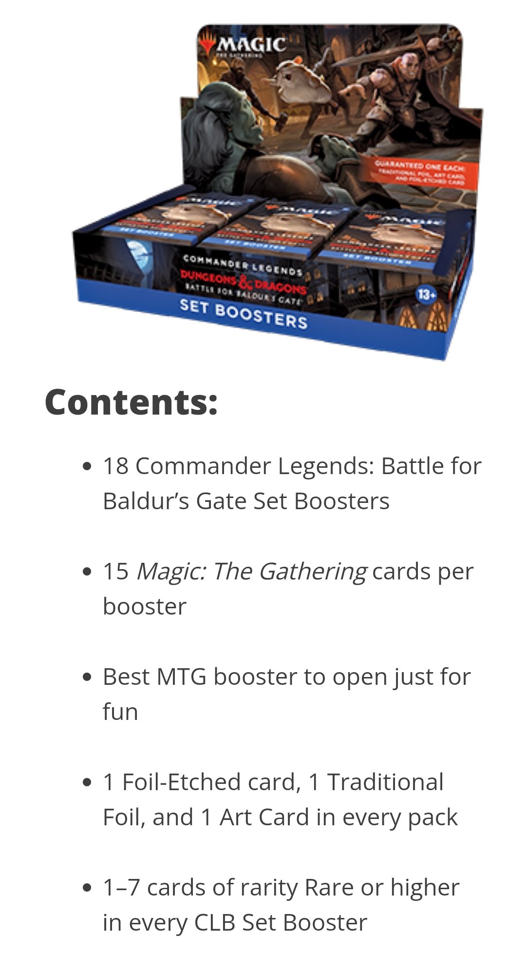 Jonathan Medina on Twitter: "There are only 18 packs in the new Commander  Legends Set Booster Box. Usually set boxes have 30. I don't think the price  of the box will change