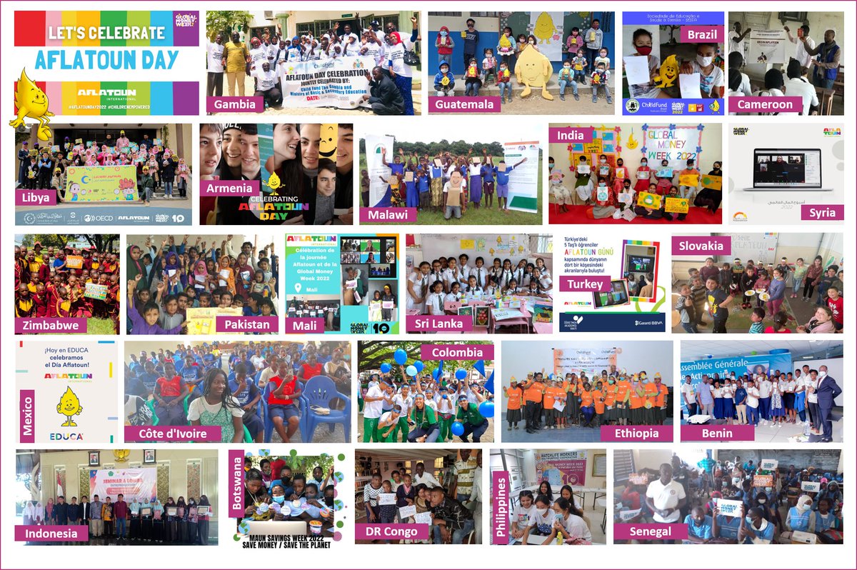 Monasch's tweet photo. !!!#AflatounDay/#GlobalMoneyWeek2022: Youth Activities around the World

1st reports @Aflatoun partners coming in. Lot's of great initiatives highlighting importance #LifeSkills &amp; #FinancialEducation for All #Children &amp; Young People.

#GMW22 #Youth, #FinancialEducation, #SDG4 https://t.co/8m6yRDWIER