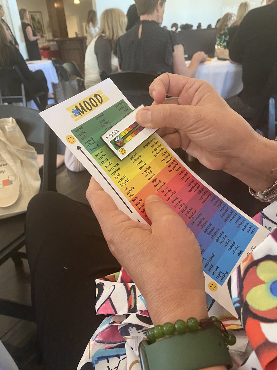 DutchessMaye's tweet photo. Retired NC Union County Superintendent Mary Ellis uses @educonsultfirm ‘s Mood Pin to label her emotions @Womenedleaders #WeLeadSC https://t.co/5X4t0maZJs