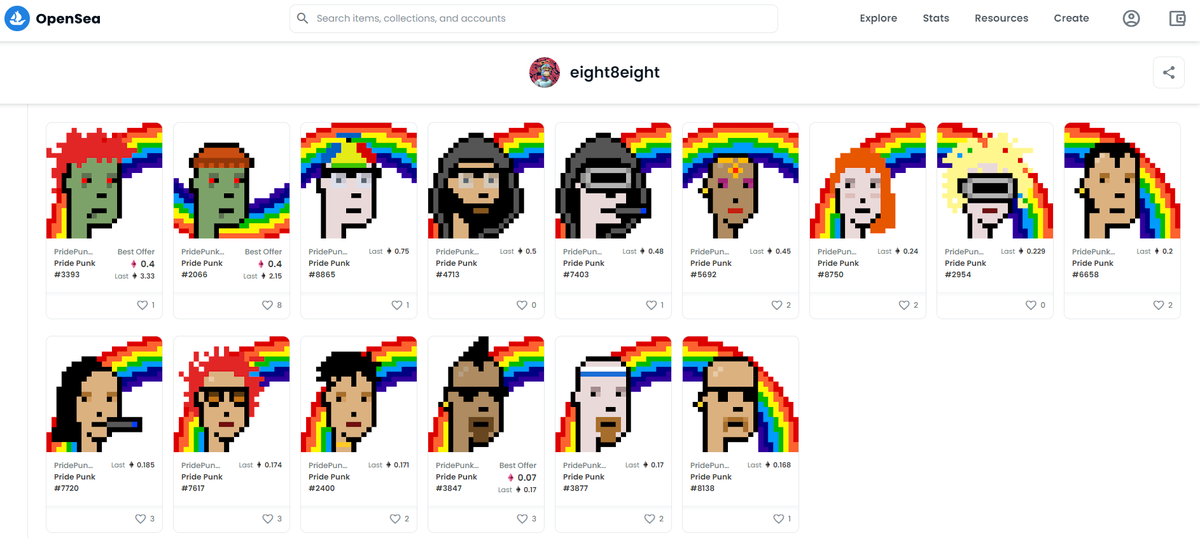 🌈  PridePunks Community 🌈

Is that you <a href="/crypto888crypto/">888</a>? 👀  

Probably Nothing... 🤯