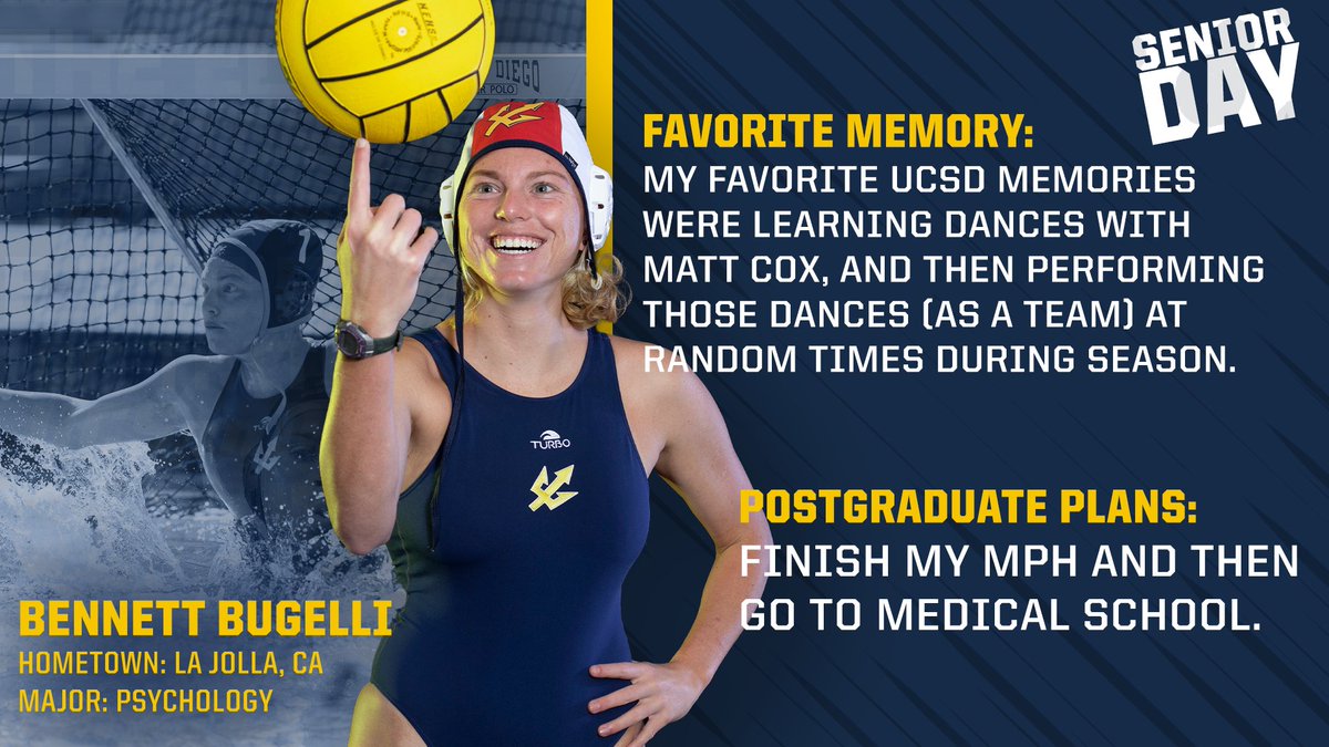 UCSDwwp's tweet photo. Kick-starting this weekend with a very special kudos to these 2 amazing Seniors! Congratulations Chloe and Bennett! Check these two (and our other 3) seniors out sunday at noon at Canyonview Aquatic Center for Senior Day! https://t.co/sRfBw3TPga