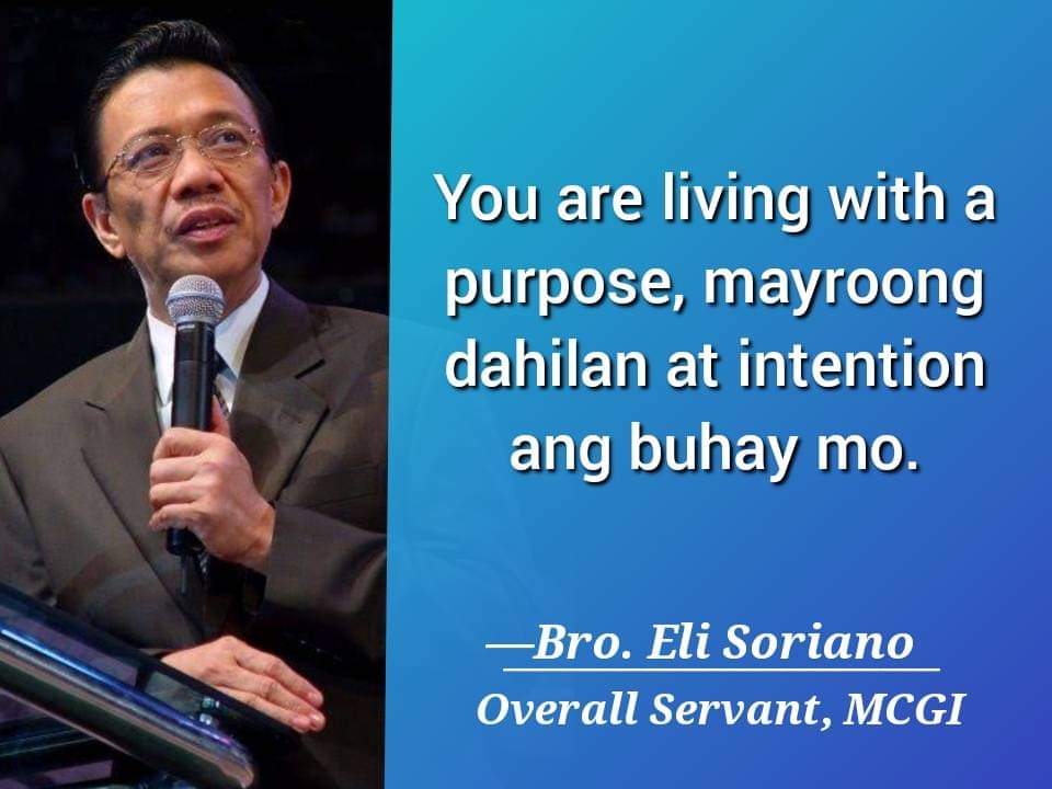 jianiamiry21's tweet photo. "You are living with a purpose, mayroong dahilan at intention ang buhay mo."
โBro. Eli Soriano๐
#MSNP
#MCGIKnows https://t.co/vTnLC8scoD