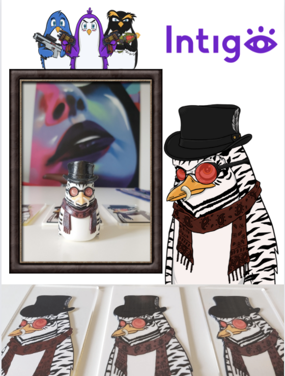 intigo3d's tweet photo. @Vagrantpenguins have got something up their sleeve #nfts #nftdrop Message @intigo3d to transform your digital products into physical replicas! All products made on demand &amp; made bespoke for the holder #heylookmomimadeit https://t.co/wsoP0CZl14