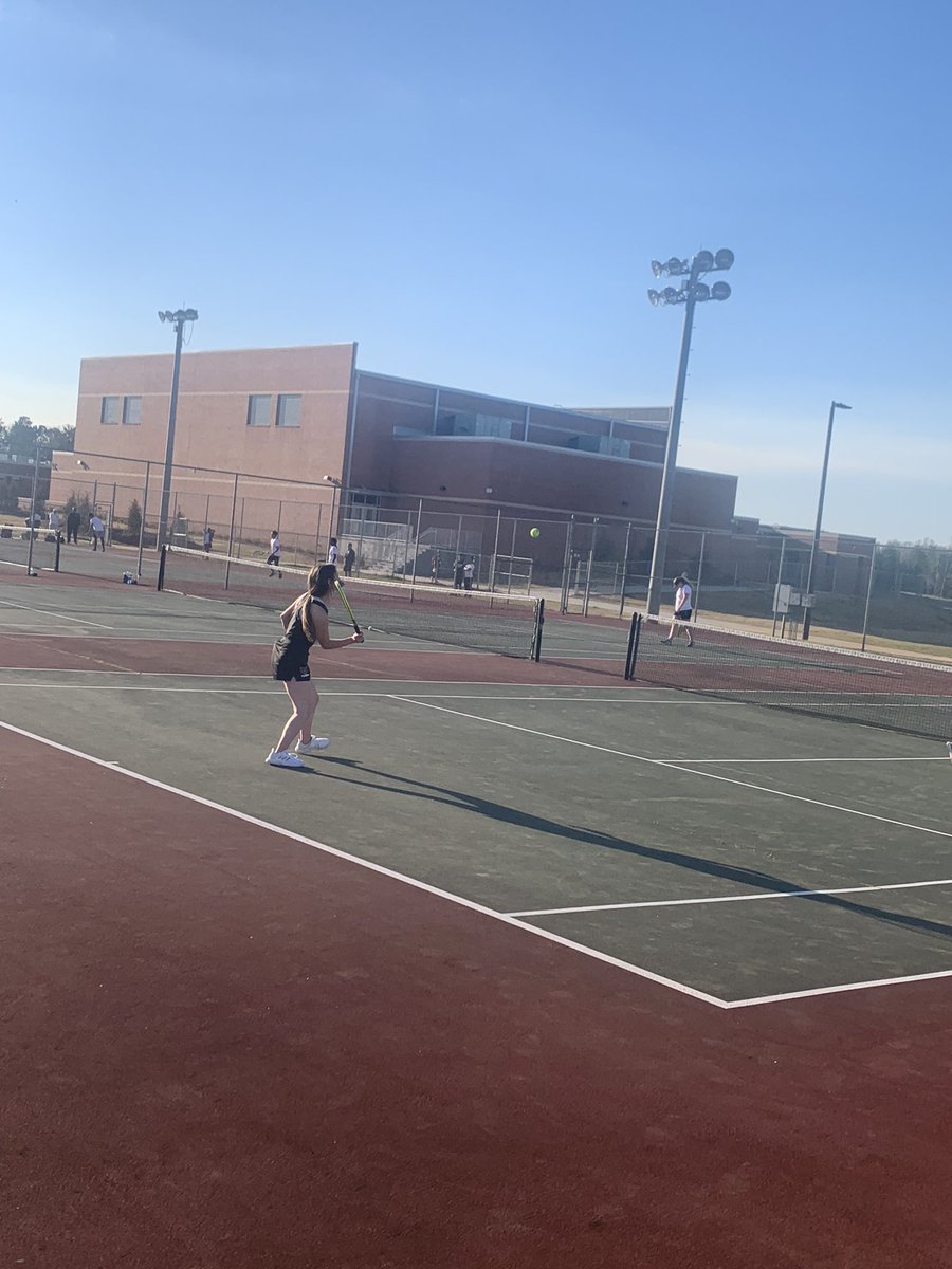 tennisbuzzhhs's tweet photo. MATCH DAY🎾🎾The Tennis Hornets face off in a region matchup on the road today versus North Clayton High School at the Clayton Tennis Center at 4:30pm #FeeltheSting #ProtecttheHive @HamptonHighAD1 https://t.co/MuwapU3CXu