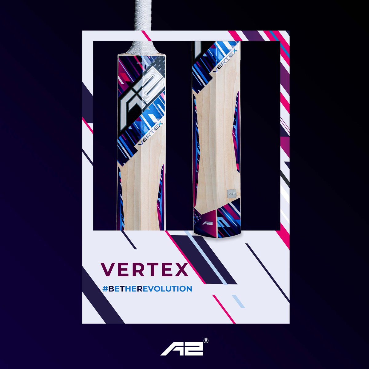 V E R T E X 2022
Bringing a new look to the A2 bat family with the Vertex 2022. Cop these colourful accents for your gentleman’s game.

Available now on our new website: a2cricket.com

#a2cricket #indiancricket #makeinindia #websitelaunch #luxury