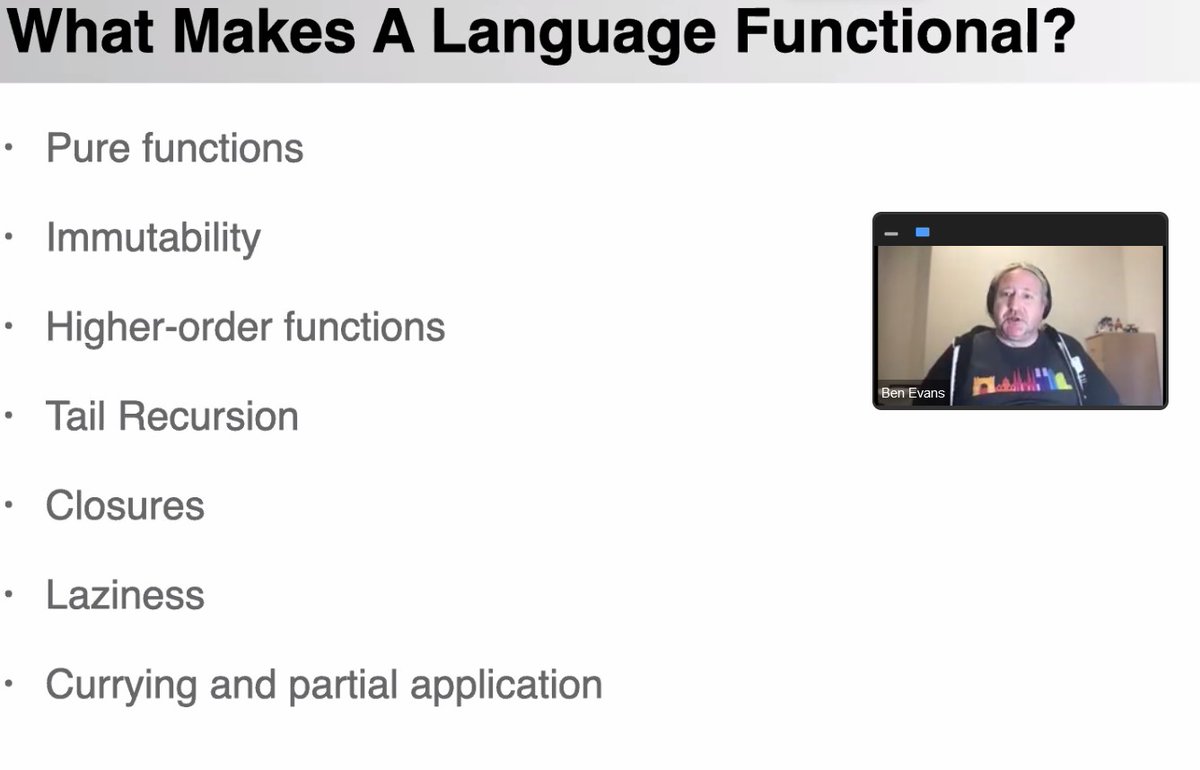 do we really do functional programming in <a href="/java/">Java</a> ? 'final' doesn't guarantee Immutability. Tail recursion is not optimized... and a few more reasons why we may not be doing FP in Java #FnConf <a href="/FnConf/">Functional Conference</a> <a href="/TheErlef/">Erlang Ecosystem Foundation</a> <a href="/juspay/">JUSPAY</a> <a href="/HasuraHQ/">Hasura</a> <a href="/nilenso/">nilenso</a>