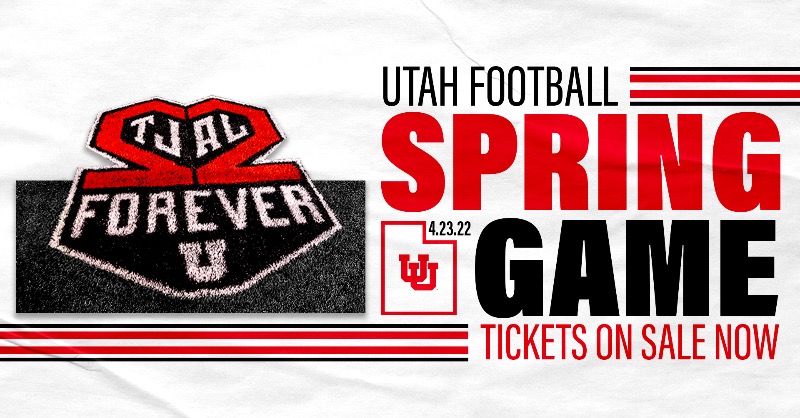 utahathletics's tweet photo. 𝙐𝙩𝙖𝙝 𝙁𝙤𝙤𝙩𝙗𝙖𝙡𝙡 𝙎𝙥𝙧𝙞𝙣𝙜 𝙂𝙖𝙢𝙚 𝙏𝙞𝙘𝙠𝙚𝙩𝙨 𝙊𝙣 𝙎𝙖𝙡𝙚 𝙉𝙤𝙬

🗓: Saturday, April 23

All funds raised through ticket sales from the spring game will go to the Ty Jordan &amp; Aaron Lowe Memorial Scholarships #22forever 

🎟: https://t.co/LbwKZwjSAW